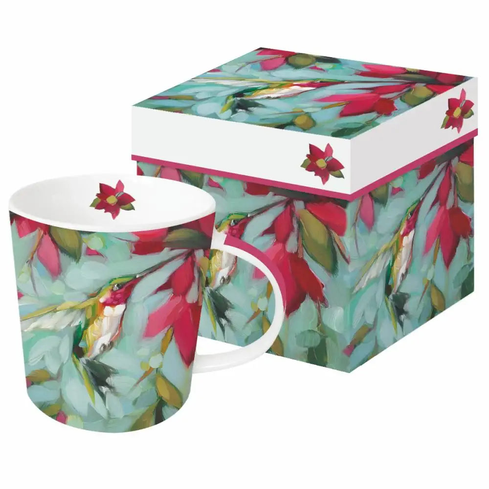 MUG IN GIFT BOX- COLIBRI FLOWERS