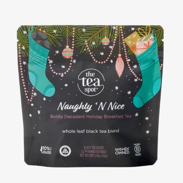 pouch cover of Naughty 'N Nice Spice, black tea blend