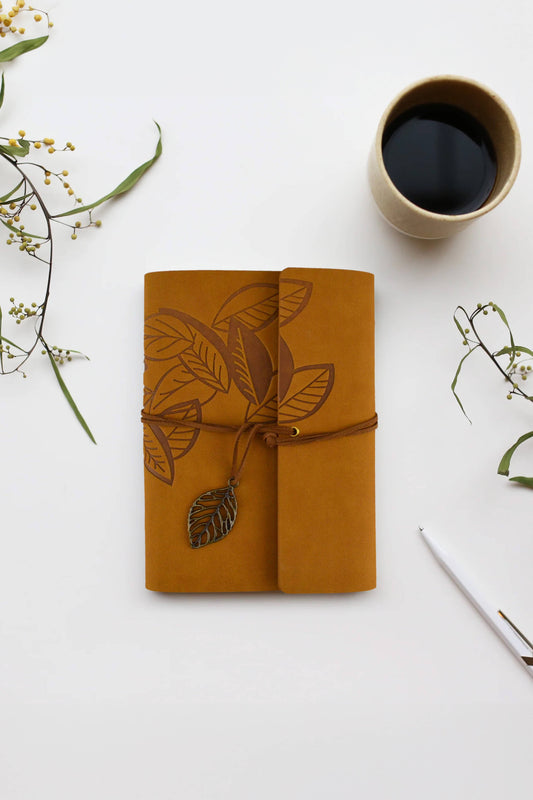 Journal - Leaf Pattern, Brown