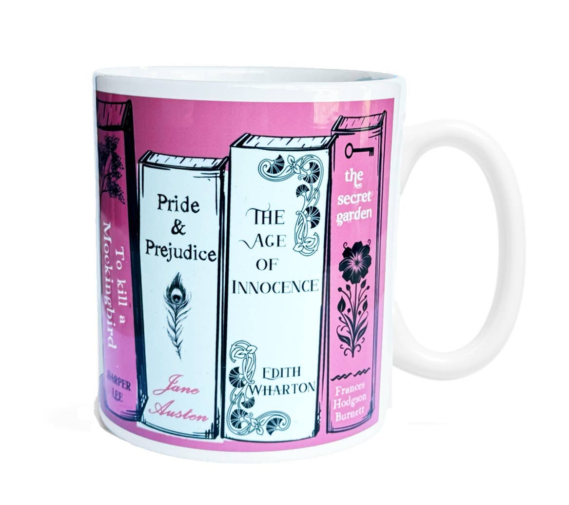 Famous Female Authors Book Spine Tea and Coffee Mug