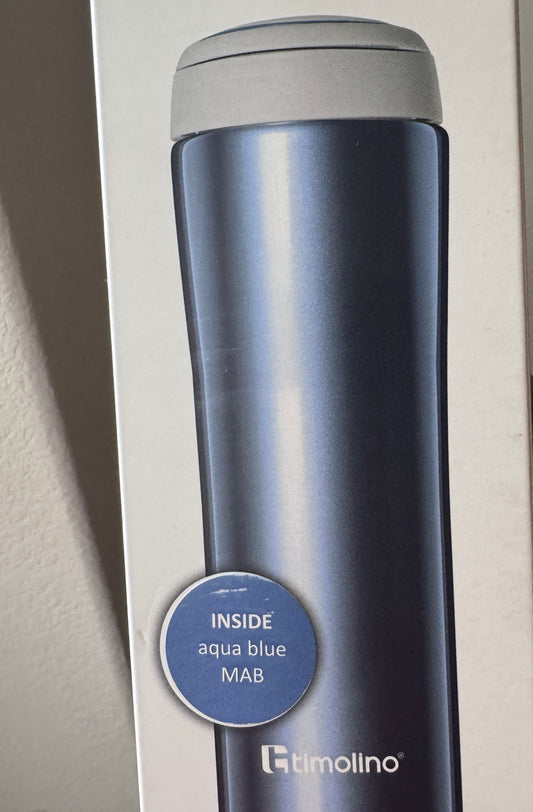 Timolino  Tazza Vacuum Mug Grande of 18/8 Stainless Steel - Aqua Blue