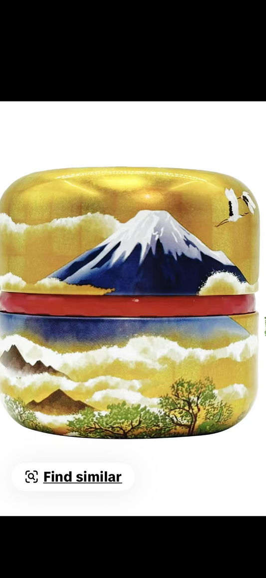 decorative container of matcha

