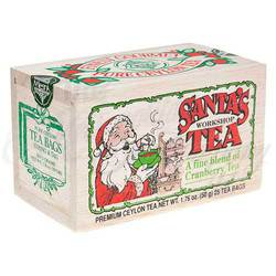 Santa's Tea in decorative wooden box w/25 tea bags