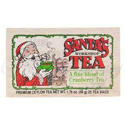 Santa's Tea in decorative wooden box w/25 tea bags