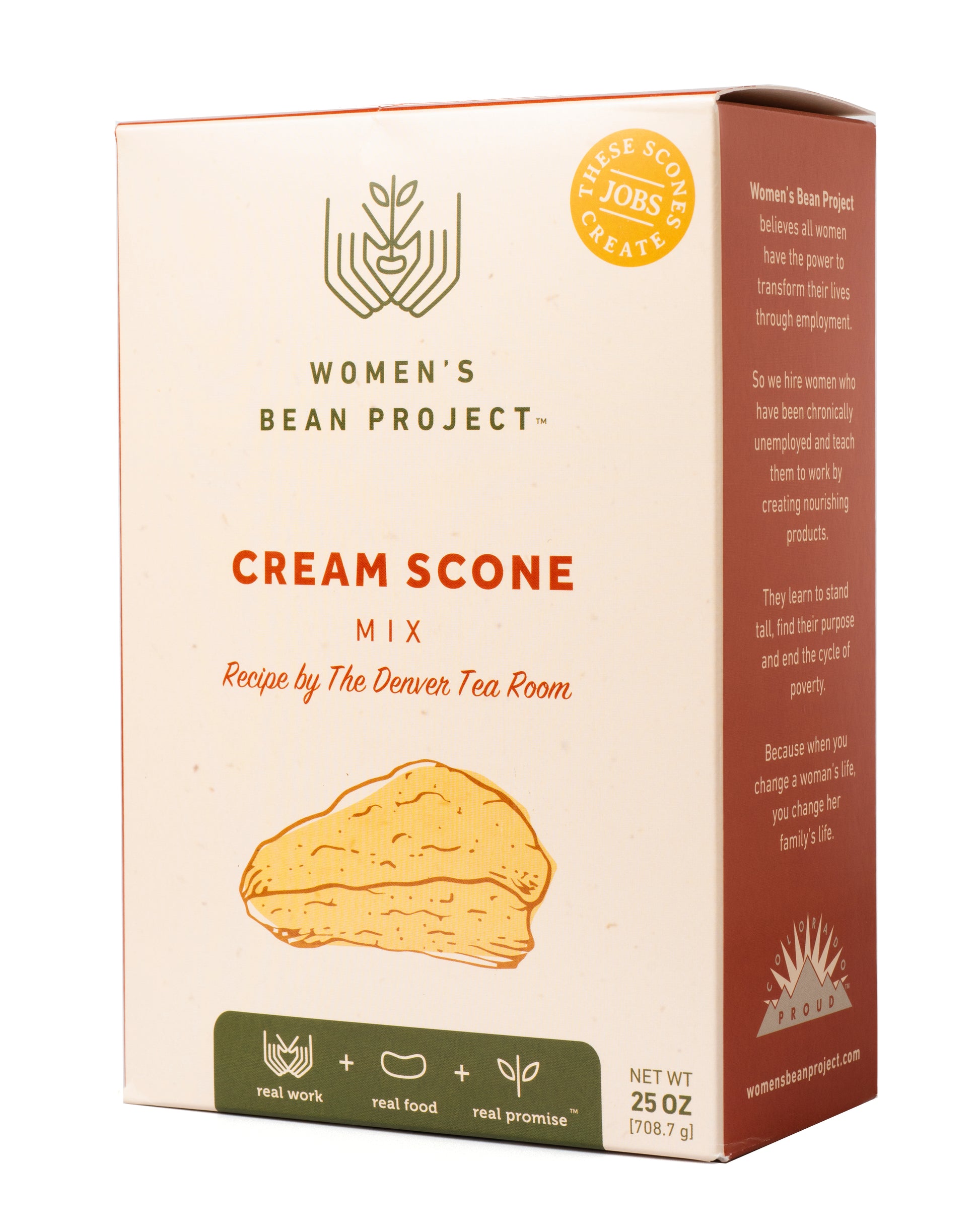 Box of Women's Bean Project Cream Scone Mix on a white background