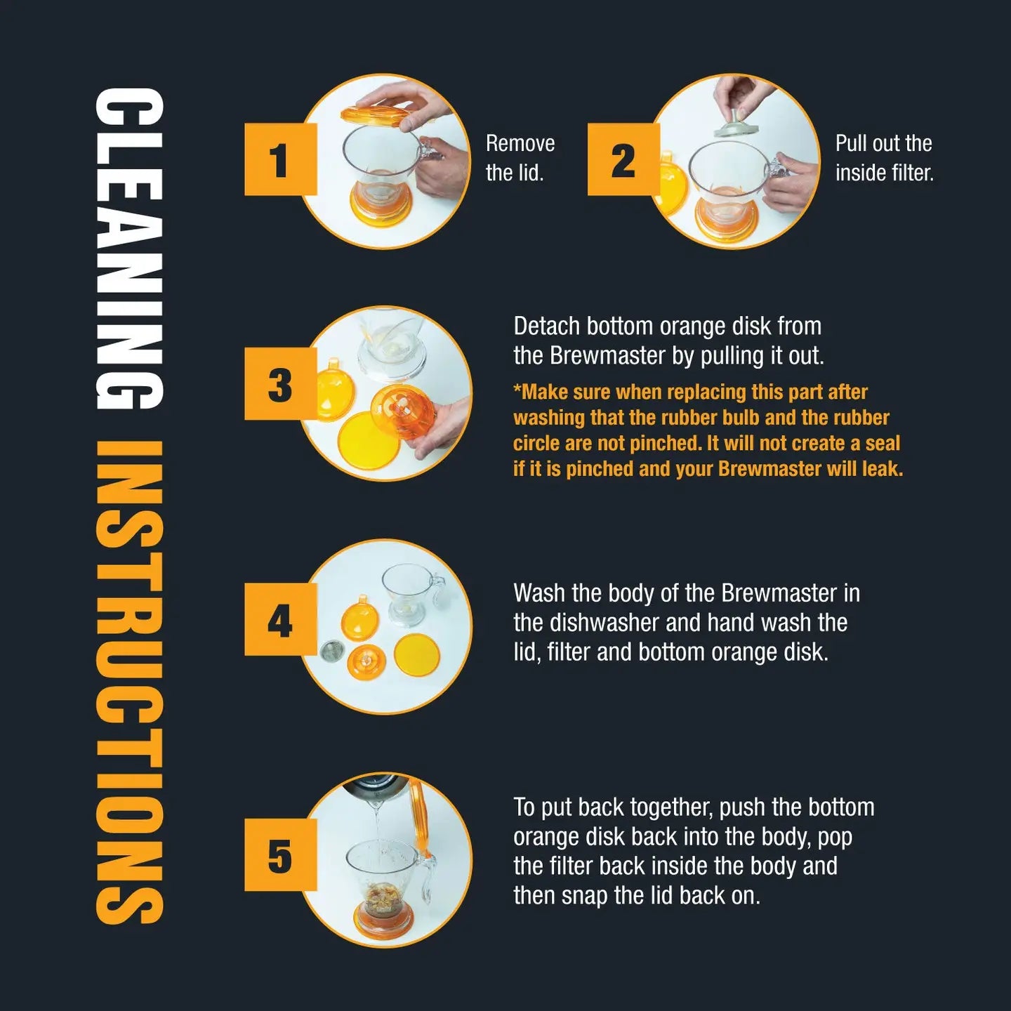 cleaning instructions for Tiesta Brew Master - Tea & Coffee Maker - Gold