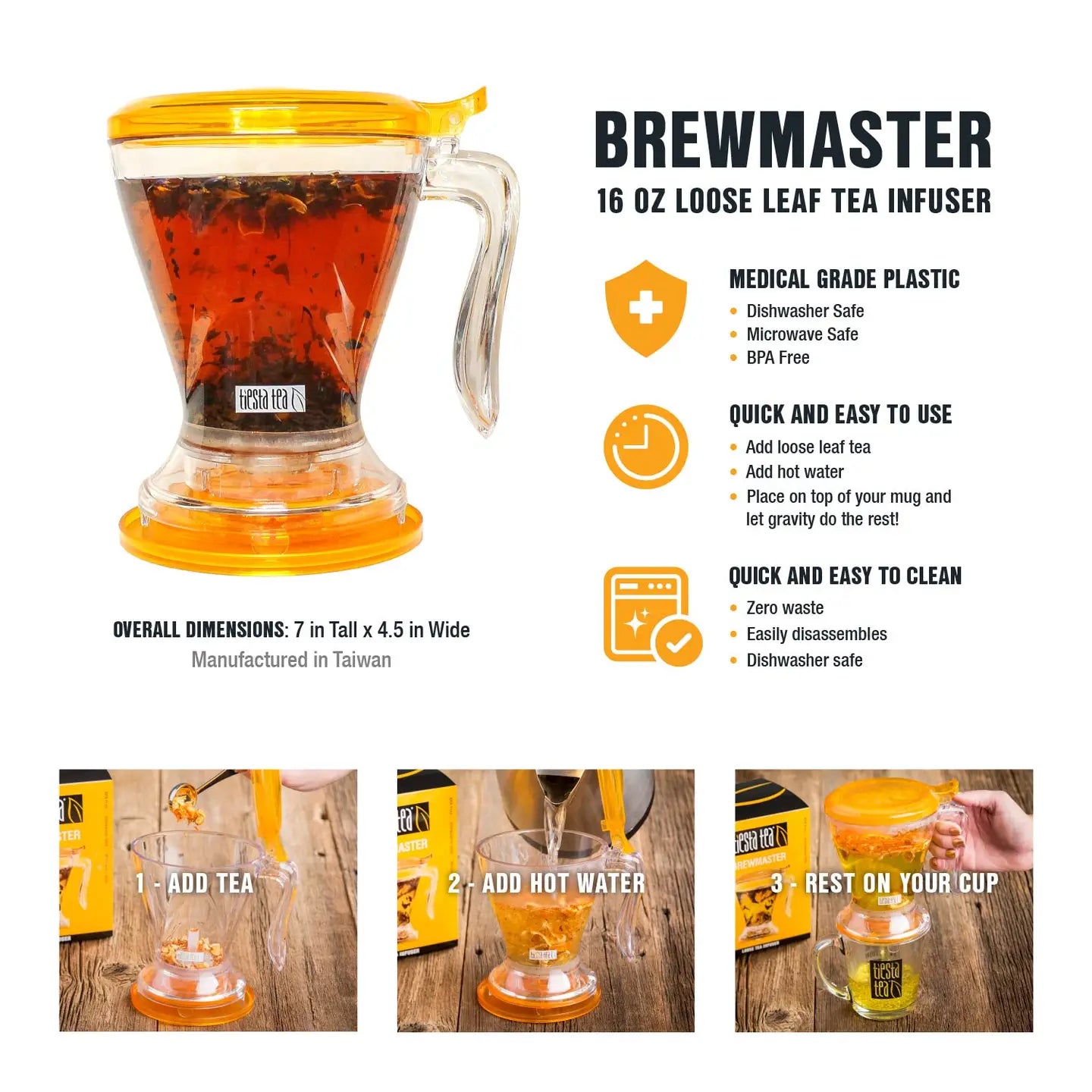 steps for Tiesta Brew Master - Tea & Coffee Maker - Gold