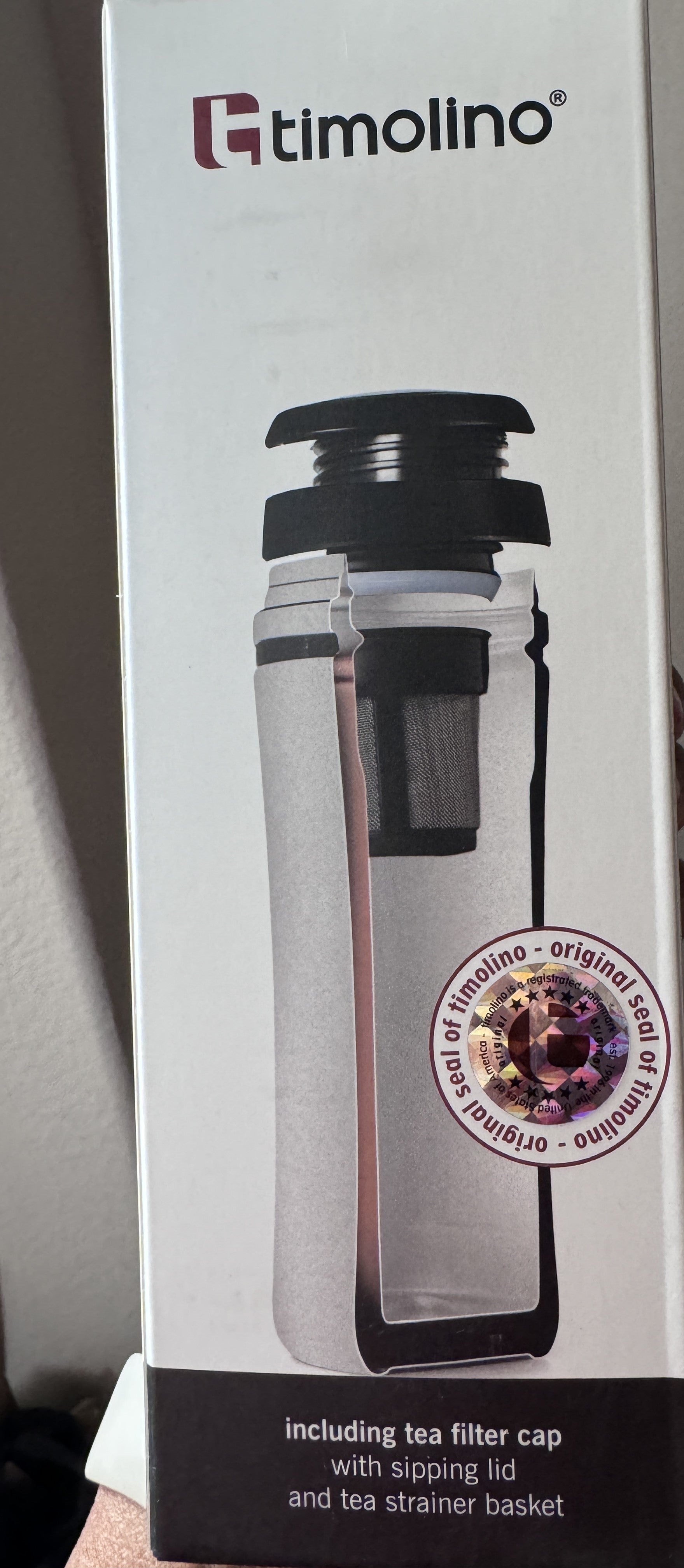 strainer for Timolino  Tazza Vacuum Mug Grande of 18/8 Stainless Steel - Aqua Blue