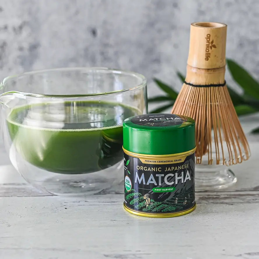 Glass Matcha Set (Double Sided Matcha Bowl, Whisk, and Whisk Holder)