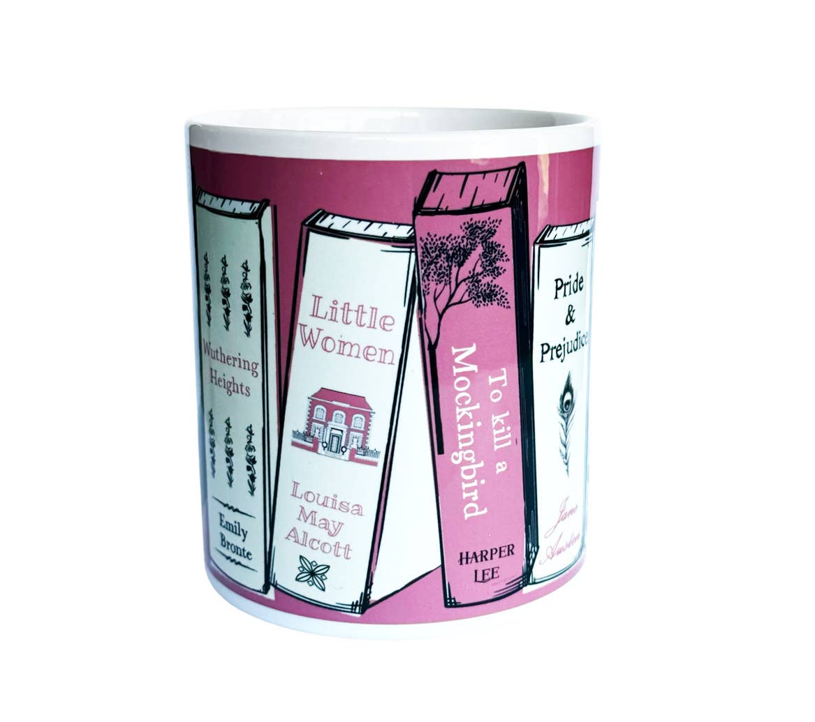 Famous Female Authors Book Spine Tea and Coffee Mug