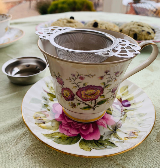 Empress Mesh Tea Strainer to place over cup or mug