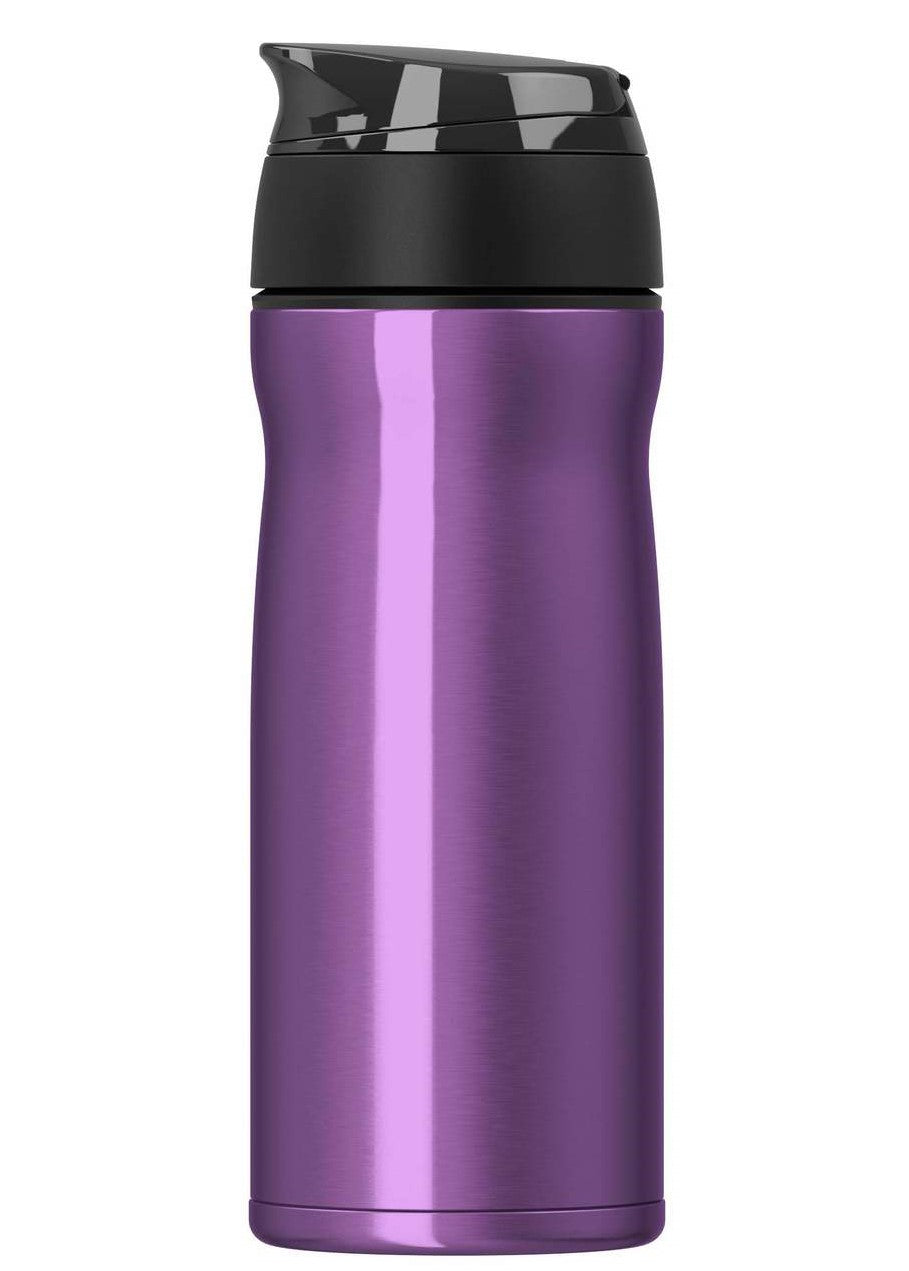 Timolino Omni Steel Vacuum Insulated Tea Traveler in Scarlet Purple color with black lid