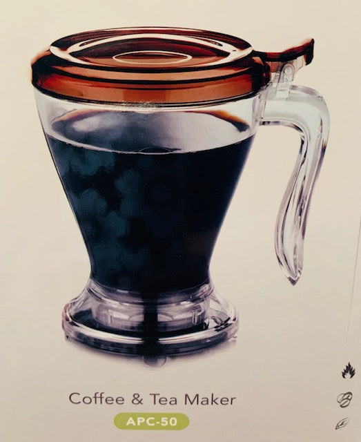 Ingeni Tea & Coffee Maker, Brown Top & Coaster