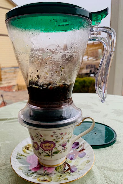 Ingeni Tea & Coffee Maker, Green Top & Coaster